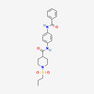 molecular formula C22H27N3O4S B5420114 N-(4-benzamidophenyl)-1-propylsulfonylpiperidine-4-carboxamide 