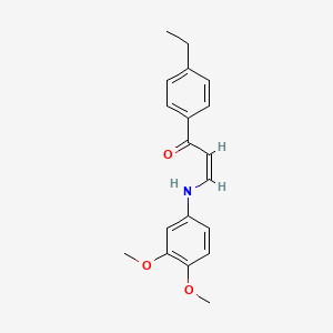 molecular formula C19H21NO3 B5420123 3-[(3,4-dimethoxyphenyl)amino]-1-(4-ethylphenyl)-2-propen-1-one 