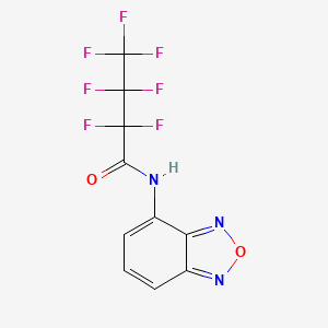 molecular formula C10H4F7N3O2 B5420130 N-(2,1,3-Benzoxadiazol-4-yl)-2,2,3,3,4,4,4-heptafluorobutanamide 
