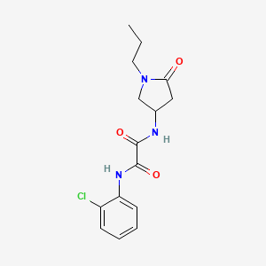 molecular formula C15H18ClN3O3 B5420219 N-(2-chlorophenyl)-N'-(5-oxo-1-propylpyrrolidin-3-yl)ethanediamide 