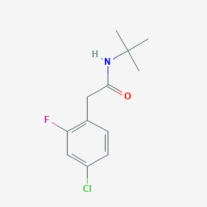 molecular formula C12H15ClFNO B5420293 N-(tert-butyl)-2-(4-chloro-2-fluorophenyl)acetamide 