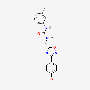 molecular formula C19H20N4O3 B5420316 N-{[3-(4-methoxyphenyl)-1,2,4-oxadiazol-5-yl]methyl}-N-methyl-N'-(3-methylphenyl)urea 