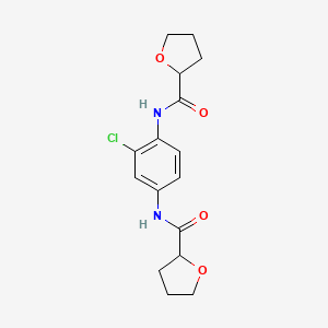 molecular formula C16H19ClN2O4 B5420321 N,N'-(2-chlorobenzene-1,4-diyl)ditetrahydrofuran-2-carboxamide 