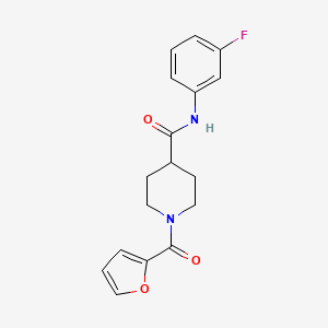 molecular formula C17H17FN2O3 B5420403 N-(3-fluorophenyl)-1-(furan-2-carbonyl)piperidine-4-carboxamide 