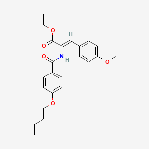 molecular formula C23H27NO5 B5420469 ethyl (Z)-2-[(4-butoxybenzoyl)amino]-3-(4-methoxyphenyl)prop-2-enoate 