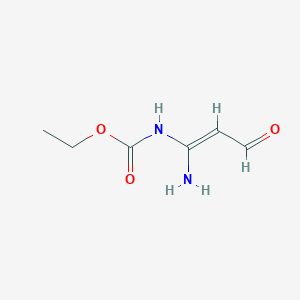 molecular formula C6H10N2O3 B054205 ethyl N-[(E)-1-amino-3-oxoprop-1-enyl]carbamate CAS No. 120814-63-3