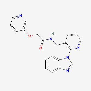 molecular formula C20H17N5O2 B5420523 N-{[2-(1H-benzimidazol-1-yl)pyridin-3-yl]methyl}-2-(pyridin-3-yloxy)acetamide 
