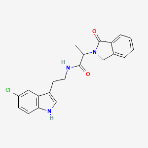 molecular formula C21H20ClN3O2 B5420539 N-[2-(5-chloro-1H-indol-3-yl)ethyl]-2-(1-oxo-1,3-dihydro-2H-isoindol-2-yl)propanamide 