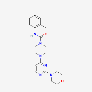 molecular formula C21H28N6O2 B5420565 N-(2,4-dimethylphenyl)-4-[2-(4-morpholinyl)-4-pyrimidinyl]-1-piperazinecarboxamide 