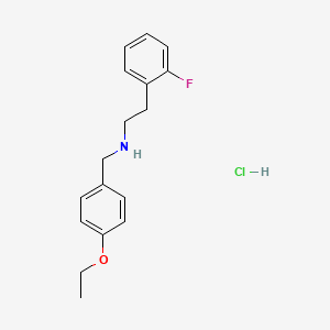 molecular formula C17H21ClFNO B5420620 N-[(4-ethoxyphenyl)methyl]-2-(2-fluorophenyl)ethanamine;hydrochloride 