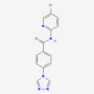 molecular formula C14H10BrN5O B5420643 N-(5-bromopyridin-2-yl)-4-(1,2,4-triazol-4-yl)benzamide 