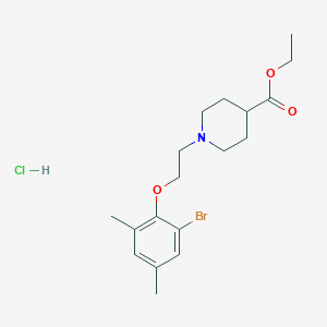 molecular formula C18H27BrClNO3 B5420675 Ethyl 1-[2-(2-bromo-4,6-dimethylphenoxy)ethyl]piperidine-4-carboxylate;hydrochloride 