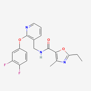 molecular formula C19H17F2N3O3 B5420720 N-{[2-(3,4-difluorophenoxy)pyridin-3-yl]methyl}-2-ethyl-4-methyl-1,3-oxazole-5-carboxamide 