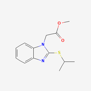 molecular formula C13H16N2O2S B5420772 methyl [2-(isopropylthio)-1H-benzimidazol-1-yl]acetate 