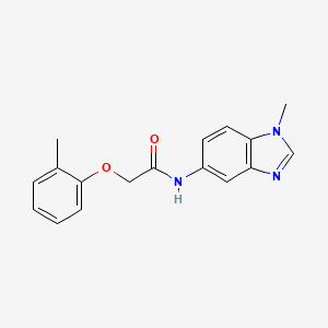 molecular formula C17H17N3O2 B5420869 N-(1-methyl-1H-benzimidazol-5-yl)-2-(2-methylphenoxy)acetamide 