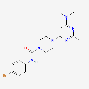 molecular formula C18H23BrN6O B5420871 N-(4-bromophenyl)-4-[6-(dimethylamino)-2-methyl-4-pyrimidinyl]-1-piperazinecarboxamide 