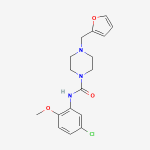 molecular formula C17H20ClN3O3 B5420911 N-(5-CHLORO-2-METHOXYPHENYL)-4-[(FURAN-2-YL)METHYL]PIPERAZINE-1-CARBOXAMIDE 