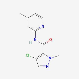 molecular formula C11H11ClN4O B5420957 4-chloro-1-methyl-N-(4-methylpyridin-2-yl)-1H-pyrazole-5-carboxamide 