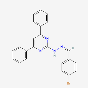 molecular formula C23H17BrN4 B5420972 N-[(Z)-(4-bromophenyl)methylideneamino]-4,6-diphenylpyrimidin-2-amine 