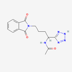 molecular formula C15H16N6O3 B5420987 N-[4-(1,3-DIOXO-2,3-DIHYDRO-1H-ISOINDOL-2-YL)-1-(2H-1,2,3,4-TETRAZOL-5-YL)BUTYL]ACETAMIDE 