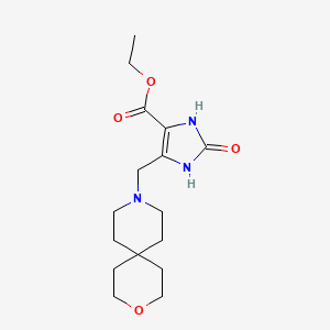 molecular formula C16H25N3O4 B5421031 ethyl 5-(3-oxa-9-azaspiro[5.5]undec-9-ylmethyl)-2-oxo-2,3-dihydro-1H-imidazole-4-carboxylate 