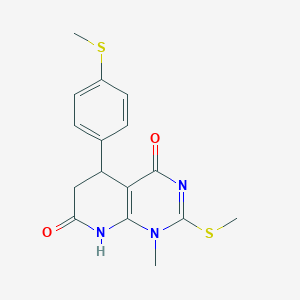 molecular formula C16H17N3O2S2 B5421243 1-methyl-2-(methylthio)-5-[4-(methylthio)phenyl]-5,8-dihydropyrido[2,3-d]pyrimidine-4,7(1H,6H)-dione 