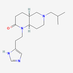 molecular formula C17H28N4O B5421255 (4aS*,8aR*)-1-[2-(1H-imidazol-4-yl)ethyl]-6-isobutyloctahydro-1,6-naphthyridin-2(1H)-one 