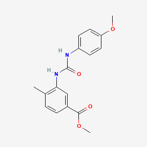 molecular formula C17H18N2O4 B5421257 METHYL 3-{[(4-METHOXYANILINO)CARBONYL]AMINO}-4-METHYLBENZOATE 