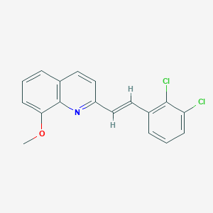molecular formula C18H13Cl2NO B5421270 2-[(E)-2-(2,3-dichlorophenyl)ethenyl]-8-methoxyquinoline 