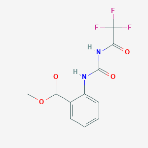molecular formula C11H9F3N2O4 B5421296 Methyl 2-[(2,2,2-trifluoroacetyl)carbamoylamino]benzoate 
