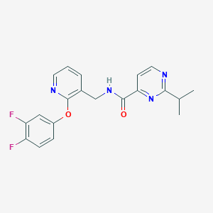 molecular formula C20H18F2N4O2 B5421318 N-{[2-(3,4-difluorophenoxy)pyridin-3-yl]methyl}-2-isopropylpyrimidine-4-carboxamide 