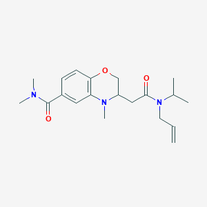 molecular formula C20H29N3O3 B5421331 3-{2-[allyl(isopropyl)amino]-2-oxoethyl}-N,N,4-trimethyl-3,4-dihydro-2H-1,4-benzoxazine-6-carboxamide 