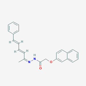 molecular formula C24H22N2O2 B5421356 N'-(1-methyl-5-phenyl-2,4-pentadien-1-ylidene)-2-(2-naphthyloxy)acetohydrazide 