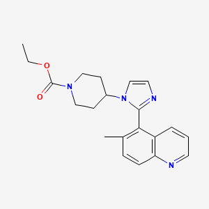 molecular formula C21H24N4O2 B5421430 ethyl 4-[2-(6-methylquinolin-5-yl)-1H-imidazol-1-yl]piperidine-1-carboxylate 