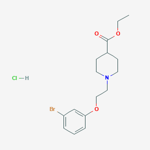 molecular formula C16H23BrClNO3 B5421470 Ethyl 1-[2-(3-bromophenoxy)ethyl]piperidine-4-carboxylate;hydrochloride 