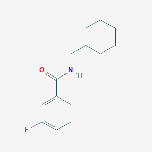 molecular formula C14H16FNO B5421524 N-(1-cyclohexen-1-ylmethyl)-3-fluorobenzamide 