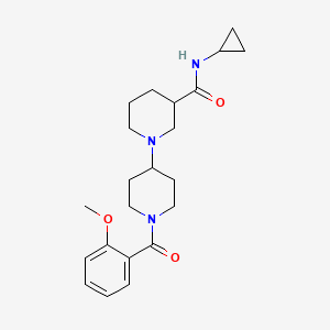 molecular formula C22H31N3O3 B5421548 N-cyclopropyl-1'-(2-methoxybenzoyl)-1,4'-bipiperidine-3-carboxamide 