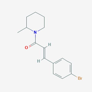 molecular formula C15H18BrNO B5421556 (2E)-3-(4-bromophenyl)-1-(2-methylpiperidin-1-yl)prop-2-en-1-one 