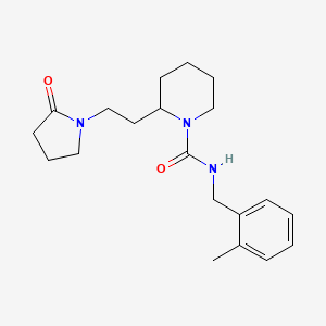 molecular formula C20H29N3O2 B5421562 N-(2-methylbenzyl)-2-[2-(2-oxo-1-pyrrolidinyl)ethyl]-1-piperidinecarboxamide 