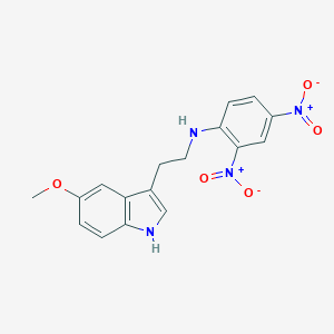 molecular formula C17H16N4O5 B054217 N-(2,4-Dinitrophenyl)-5-methoxytryptamine CAS No. 115007-18-6