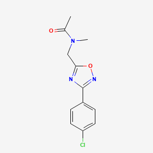 molecular formula C12H12ClN3O2 B5421708 N-{[3-(4-chlorophenyl)-1,2,4-oxadiazol-5-yl]methyl}-N-methylacetamide 