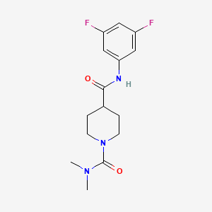 molecular formula C15H19F2N3O2 B5421719 N~4~-(3,5-difluorophenyl)-N~1~,N~1~-dimethylpiperidine-1,4-dicarboxamide 