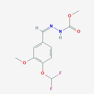 molecular formula C11H12F2N2O4 B5421730 methyl 2-[4-(difluoromethoxy)-3-methoxybenzylidene]hydrazinecarboxylate 