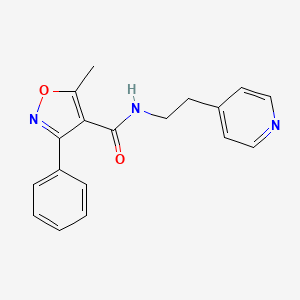molecular formula C18H17N3O2 B5421746 5-methyl-3-phenyl-N-(2-pyridin-4-ylethyl)-1,2-oxazole-4-carboxamide 
