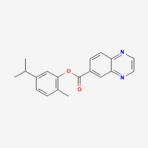 molecular formula C19H18N2O2 B5421767 5-isopropyl-2-methylphenyl 6-quinoxalinecarboxylate 