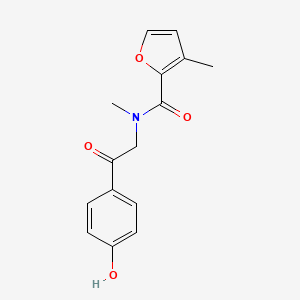 molecular formula C15H15NO4 B5421867 N-[2-(4-hydroxyphenyl)-2-oxoethyl]-N,3-dimethyl-2-furamide 