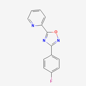 molecular formula C13H8FN3O B5421907 3-(4-Fluorophenyl)-5-pyridin-2-yl-1,2,4-oxadiazole 