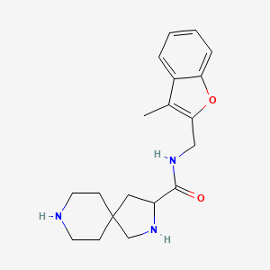 molecular formula C19H25N3O2 B5421921 N-[(3-methyl-1-benzofuran-2-yl)methyl]-2,8-diazaspiro[4.5]decane-3-carboxamide dihydrochloride 