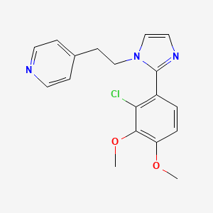 molecular formula C18H18ClN3O2 B5421947 4-{2-[2-(2-chloro-3,4-dimethoxyphenyl)-1H-imidazol-1-yl]ethyl}pyridine 