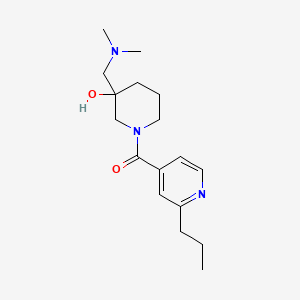 molecular formula C17H27N3O2 B5422011 3-[(dimethylamino)methyl]-1-(2-propylisonicotinoyl)-3-piperidinol 